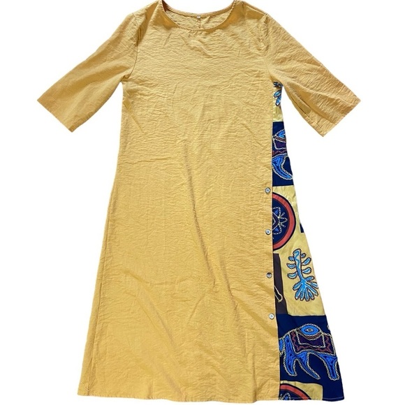 Yellow Traditional Ethnic Long Dress - Picture 14 of 16